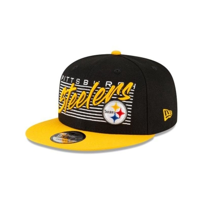 Sapca New Era Pittsburgh Steelers NFL Retro 9FIFTY Snapback - Negrii